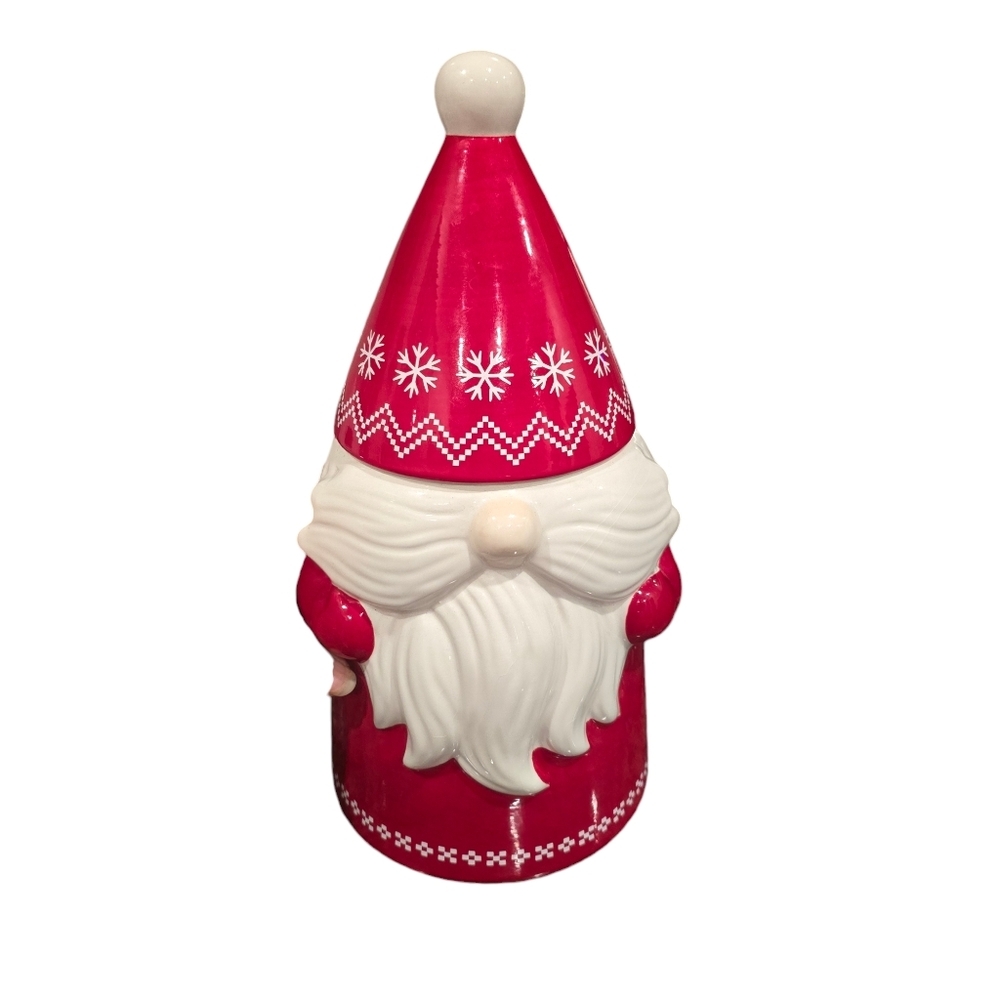 Cookie Jar Gnome Santa Christmas